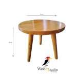 میز عسلی چوب روس با پایه مخروطی