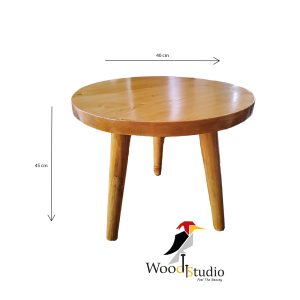 میز عسلی چوب روس با پایه مخروطی