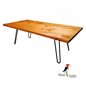 میز چوبی پایه فلزی