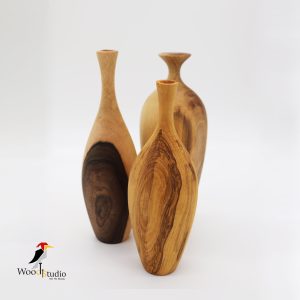 ست گلدان چوبی مدل قشقایی