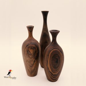 گلدان چوبی دکوری وود استودیو