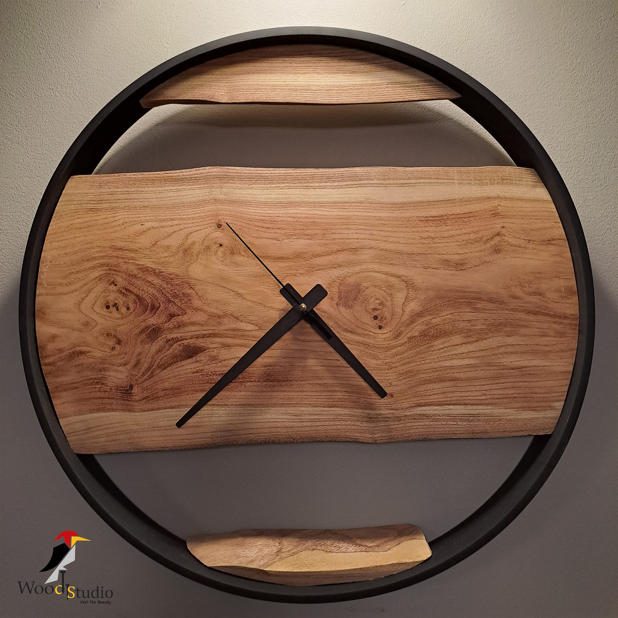 ساعت دیواری چوبی ساعت دیواری روستیک