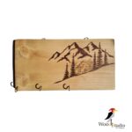 جاکلیدی دیواری چوبی طرح کوهستان