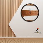 ساعت دیواری روستیک چوب سنجد ۵۰ سانت - Image 2