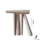 پایه مخروطی چوبی ۲۰ سانتی راش | پایه مبل و میز با کیفیت بالا - Image 3