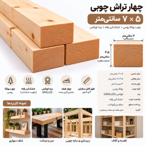 چهار تراش چوبی ۵×۷ سانتی‌متر | یولکا روسی