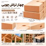 اینفوگرافیک چهار تراش ۶ در ۱۵ با سایز واقعی ۵.۵ در ۱۴.۵ سانتی‌متر