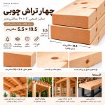 اینفوگرافیک چهار تراش ۶ در ۲۰ با سایز واقعی ۵.۵ در ۱۹.۵ سانتی‌متر